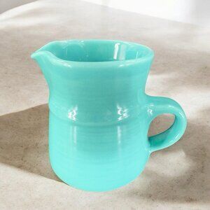Metlox Poppytrail California Pottery Blue Green Turquoise Small Pitcher Carafe